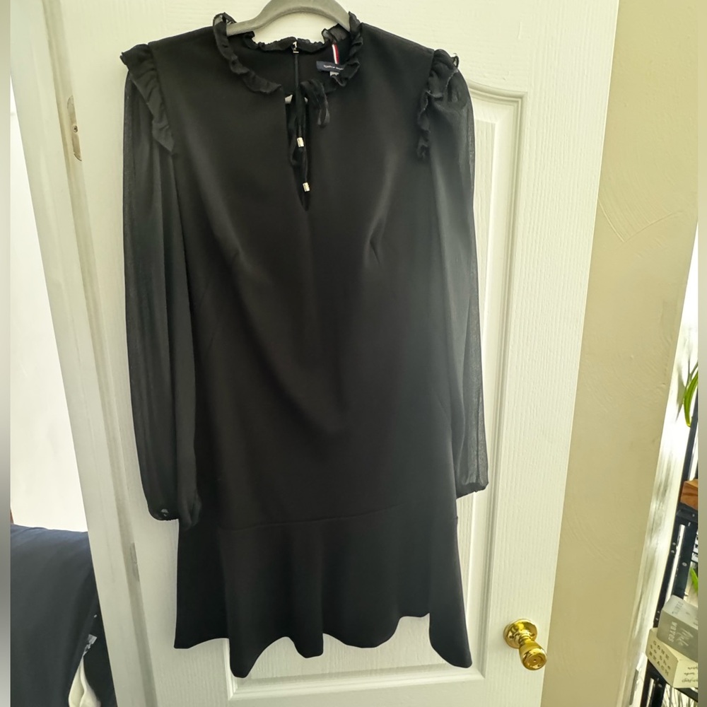 Elegant Black Tommy Hilfiger Dress Sz 12